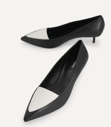 Leather Pointed Toe Pumps