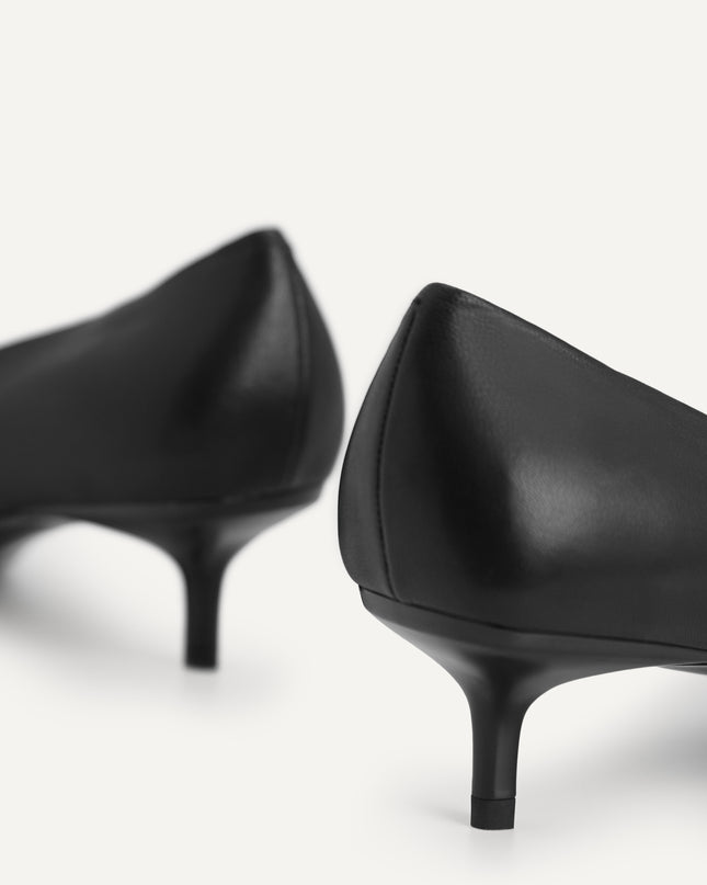 Leather Pointed Toe Pumps