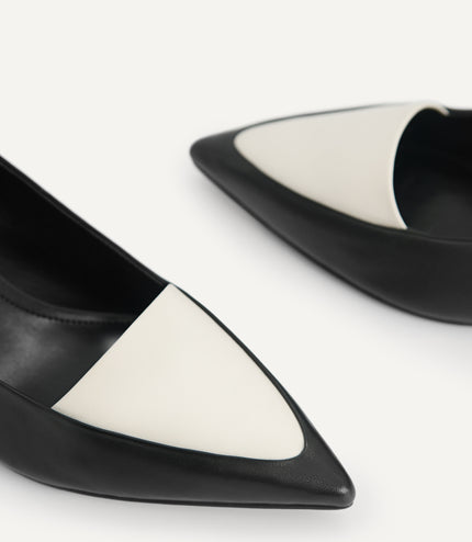 Leather Pointed Toe Pumps