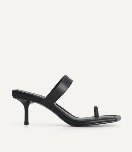 Strappy Toe Loop Heeled Sandals