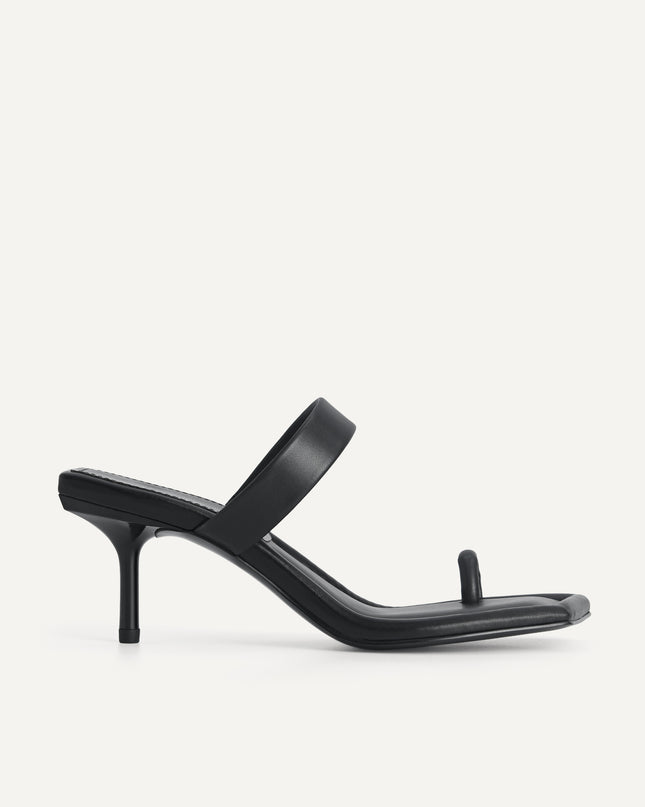 Strappy Toe Loop Heeled Sandals
