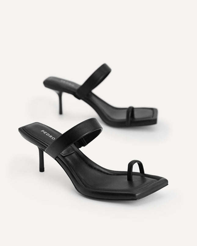 Strappy Toe Loop Heeled Sandals