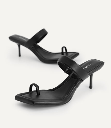 Strappy Toe Loop Heeled Sandals