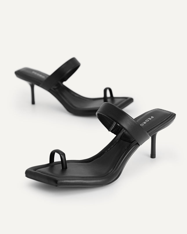 Strappy Toe Loop Heeled Sandals