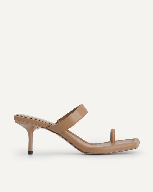 Strappy Toe Loop Heeled Sandals