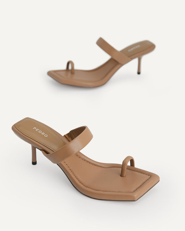 Strappy Toe Loop Heeled Sandals