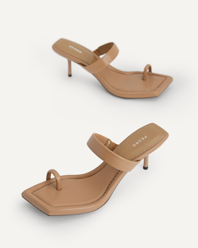 Strappy Toe Loop Heeled Sandals