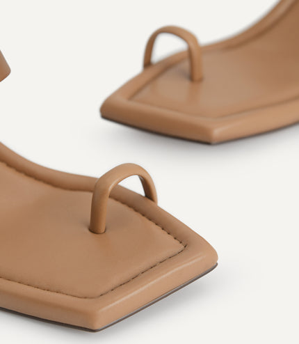 Strappy Toe Loop Heeled Sandals