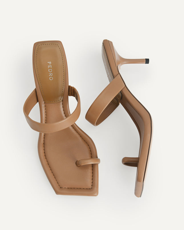 Strappy Toe Loop Heeled Sandals