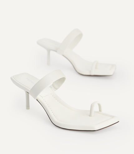 Strappy Toe Loop Heeled Sandals