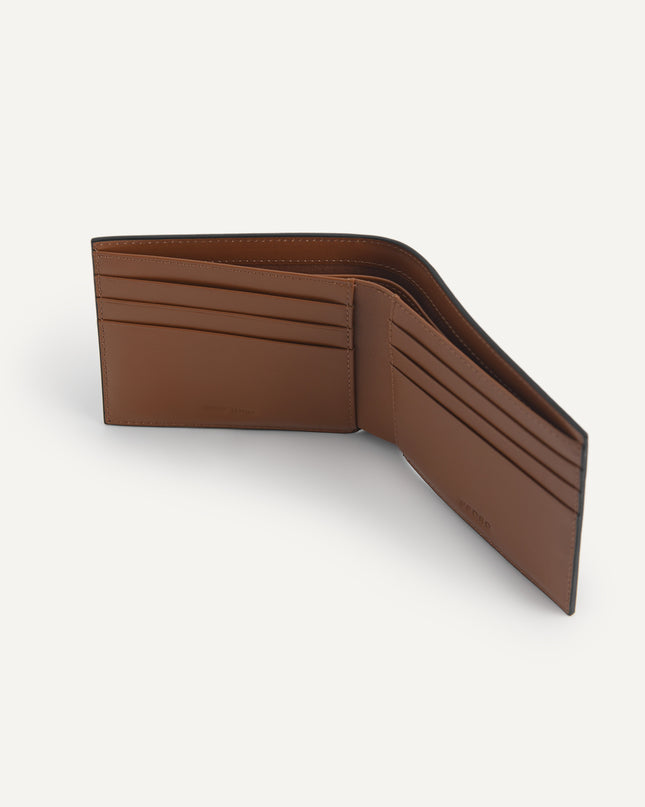 Textured Leather Bi-Fold Wallet