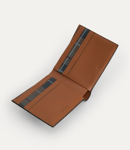 Textured Leather Bi-Fold Wallet