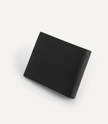 Textured Leather Bi-Fold Wallet