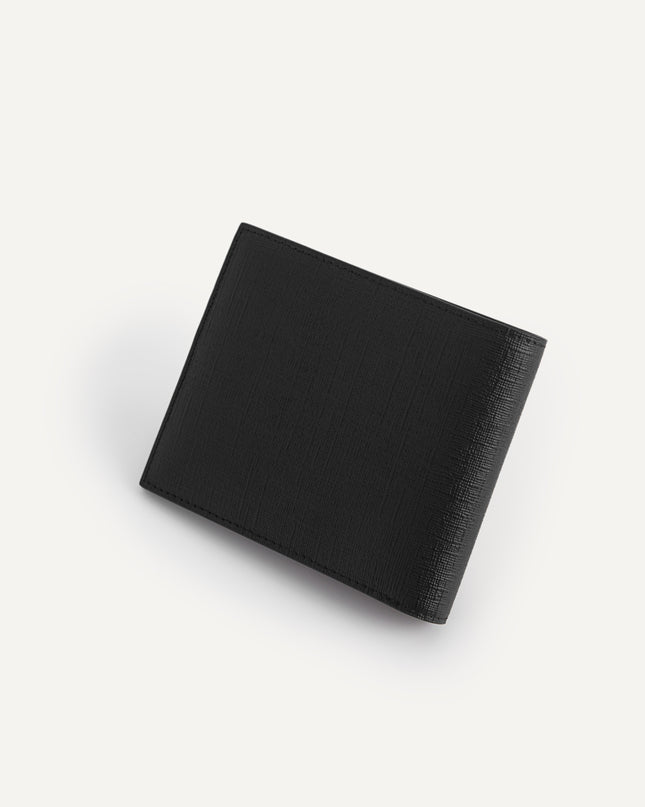 Textured Leather Bi-Fold Wallet