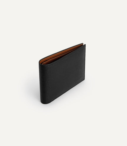Textured Leather Bi-Fold Wallet