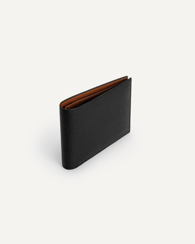 Textured Leather Bi-Fold Wallet
