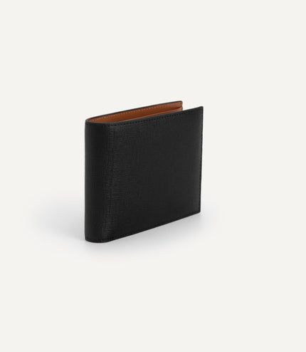 Textured Leather Bi-Fold Wallet with Insert