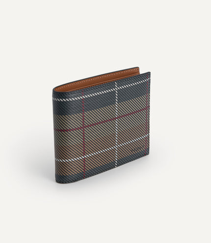 Textured Leather Bi-Fold Wallet with Insert