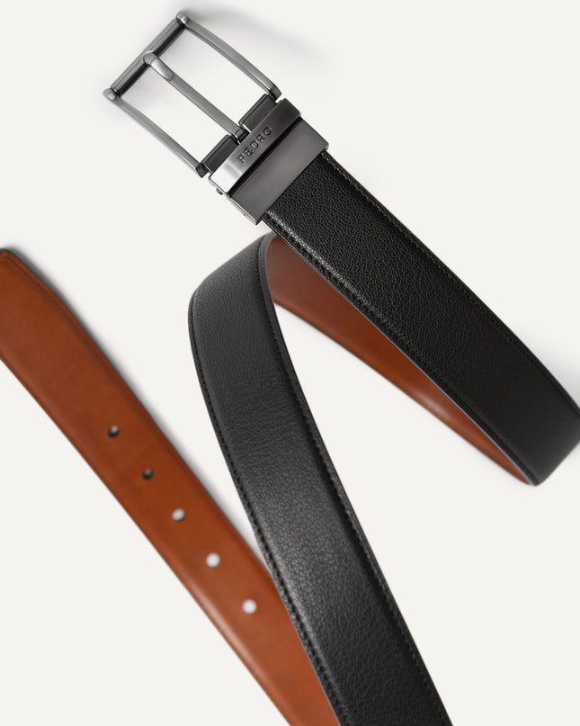 Leather Reversible Pin Belt