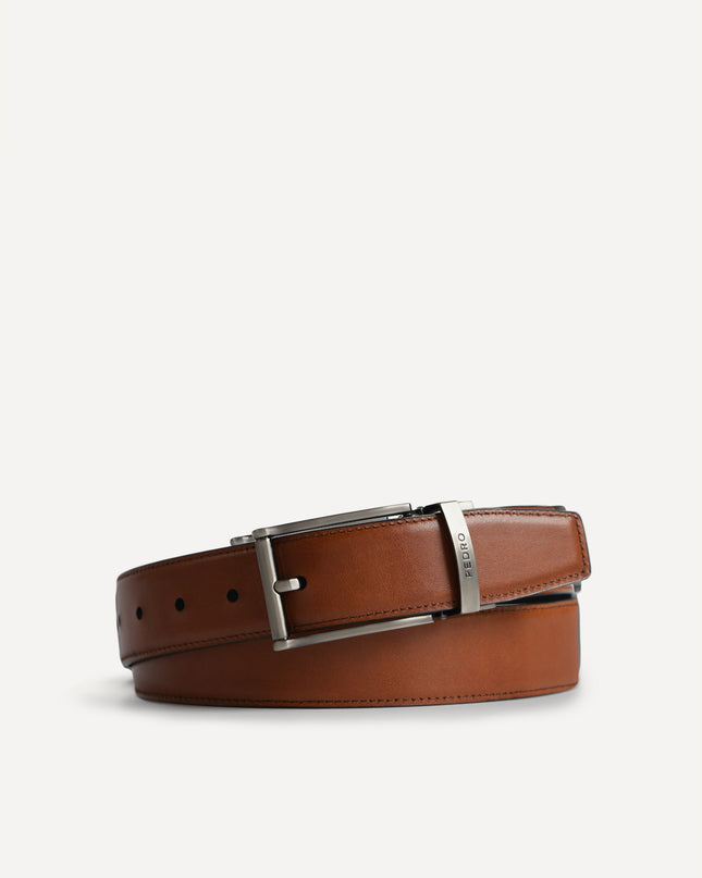 Leather Reversible Pin Belt