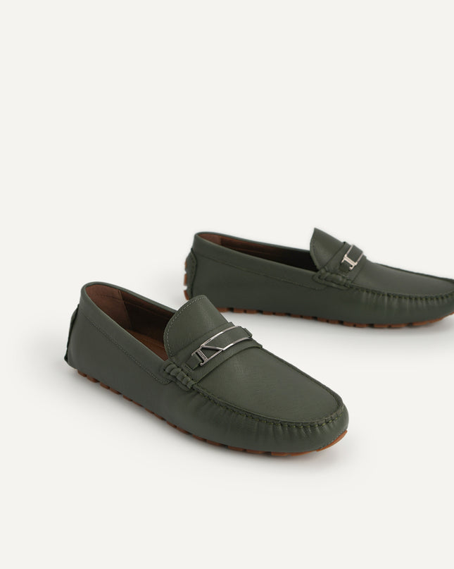 Leather Moccasins with Metal Bit