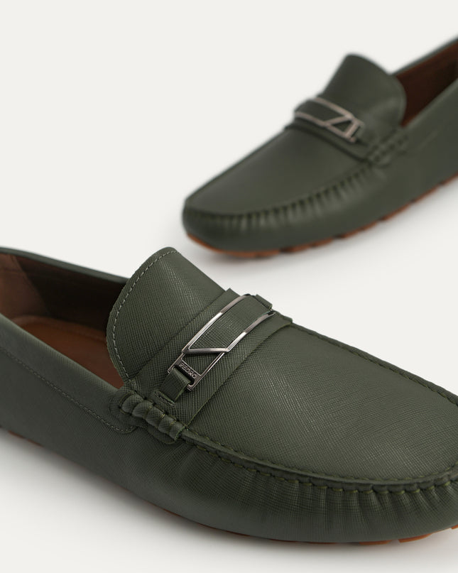 Leather Moccasins with Metal Bit