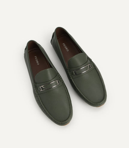 Leather Moccasins with Metal Bit