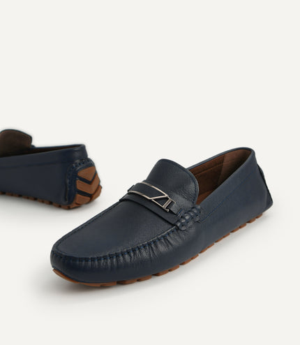 Leather Moccasins with Metal Bit