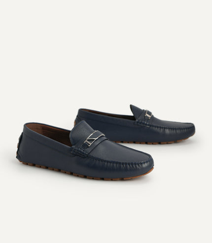 Leather Moccasins with Metal Bit