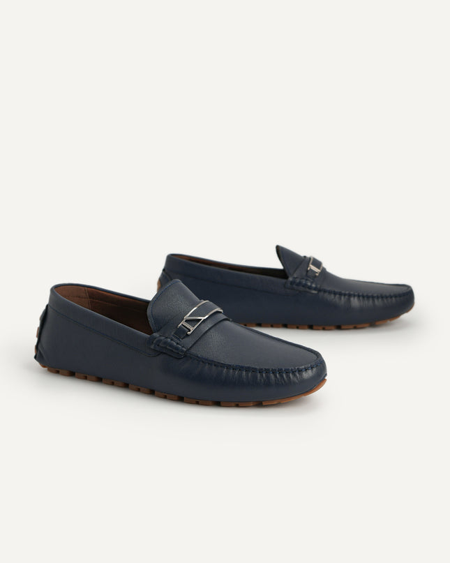 Leather Moccasins with Metal Bit