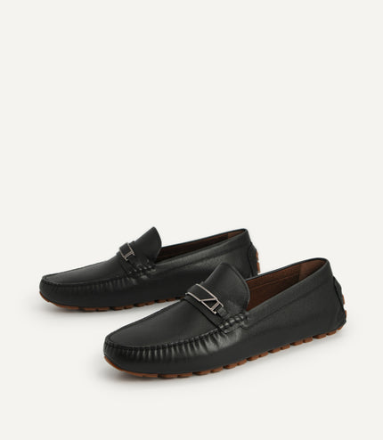 Leather Moccasins with Metal Bit