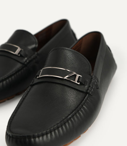 Leather Moccasins with Metal Bit