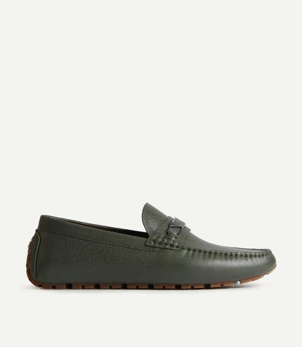 Leather Moccasins with Metal Bit