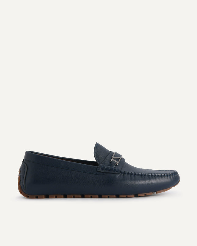 Leather Moccasins with Metal Bit