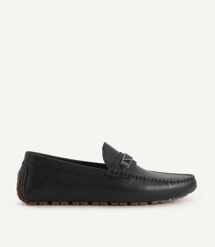 Leather Moccasins with Metal Bit