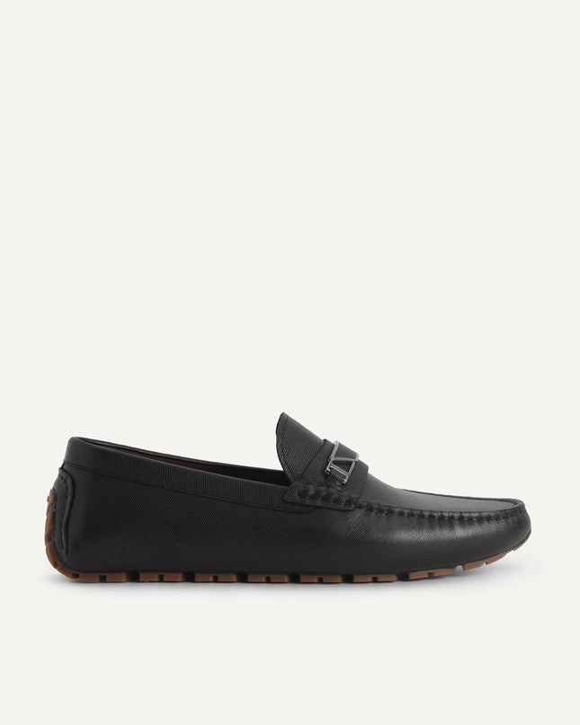 Leather Moccasins with Metal Bit