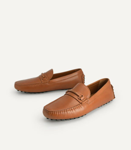 Leather Moccasins with Metal Bit