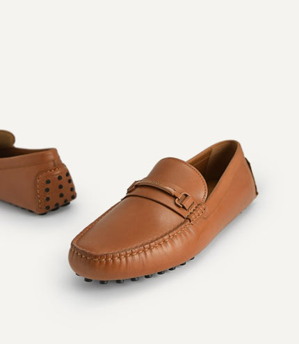 Leather Moccasins with Metal Bit