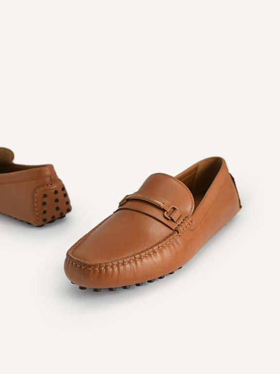 Leather Moccasins with Metal Bit
