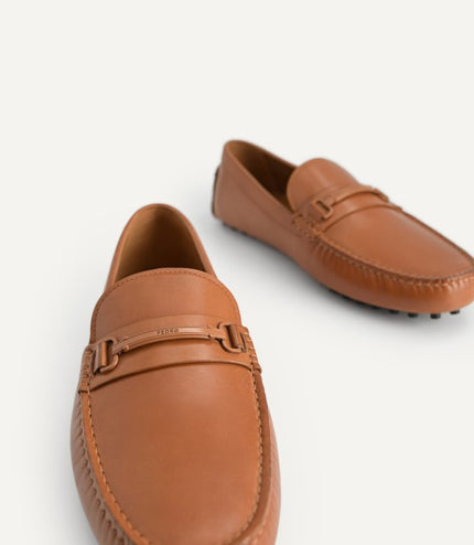 Leather Moccasins with Metal Bit