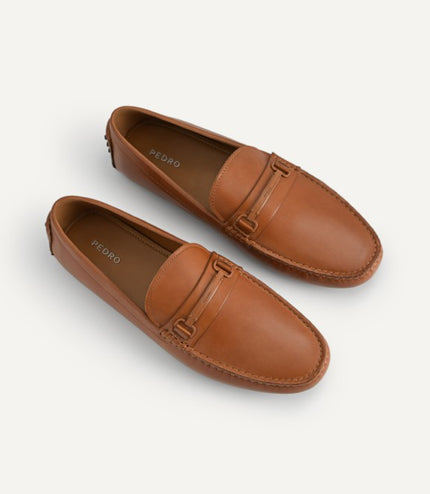 Leather Moccasins with Metal Bit