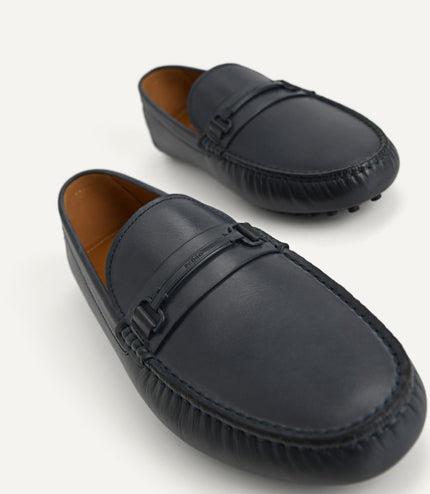 Leather Moccasins with Metal Bit