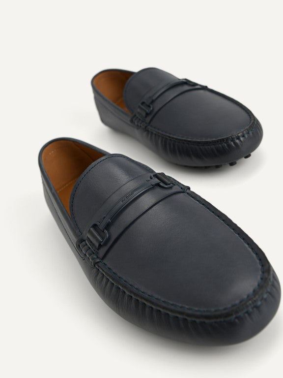 Leather Moccasins with Metal Bit