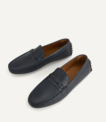 Leather Moccasins with Metal Bit