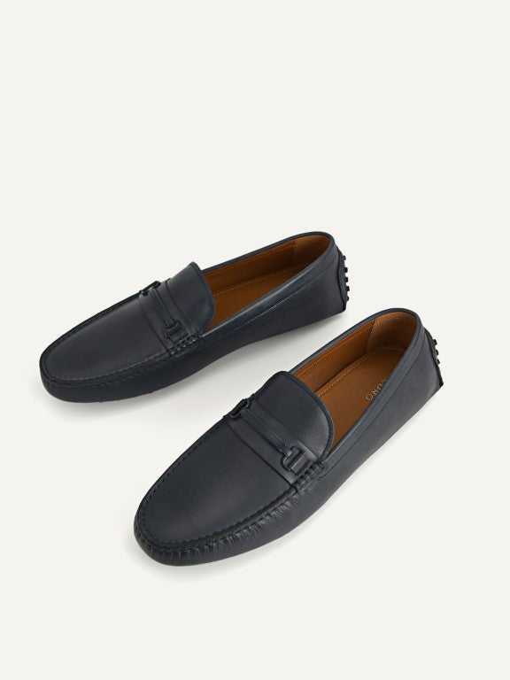 Leather Moccasins with Metal Bit