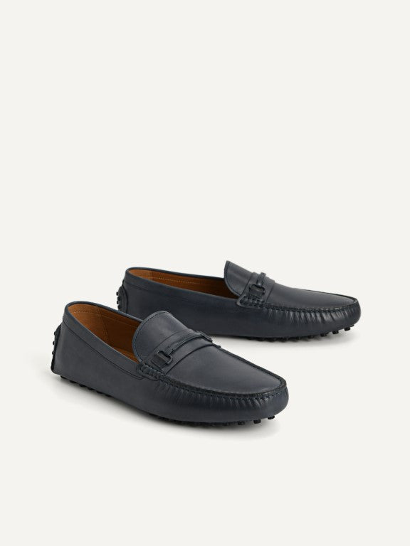 Leather Moccasins with Metal Bit