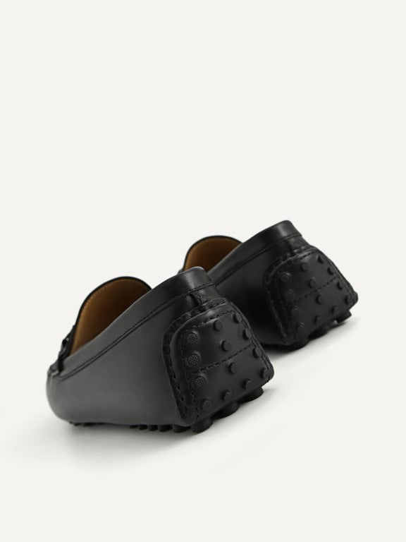 Leather Moccasins with Metal Bit