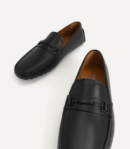 Leather Moccasins with Metal Bit