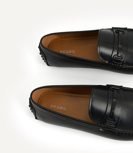 Leather Moccasins with Metal Bit