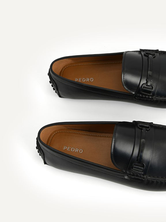 Leather Moccasins with Metal Bit